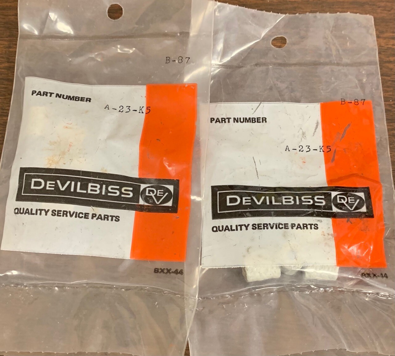3 Packs DevilBiss Model A-23-K5 Replacement Parts (5 per package) New condition