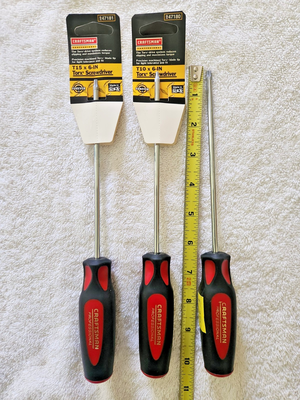 New NOS 3 Pc Craftsman Professional Torx Screwdriver Set USA