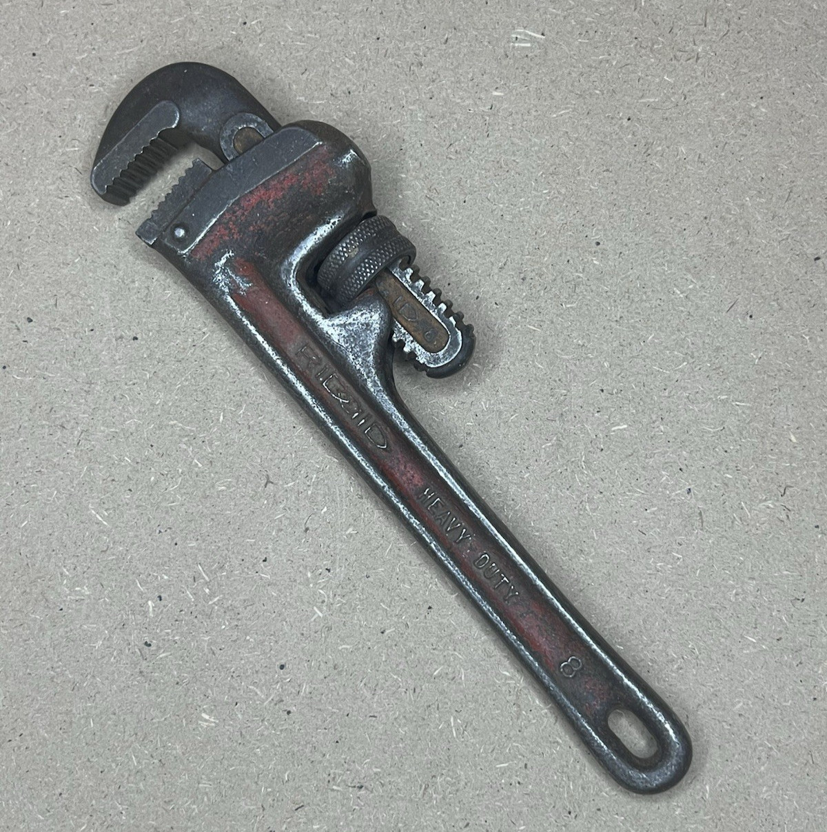 Vintage The Ridge Tool Co. Ridgid 8 Heavy Duty Adjustable Pipe Wrench USA