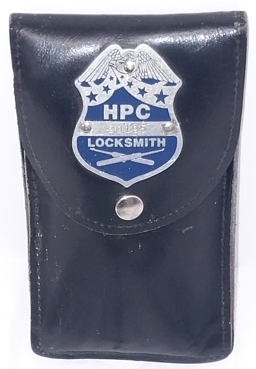 Vintage 1970s H.P.C. Inc. lock picks & Tools 28 pieces in Leather Case SN Shield