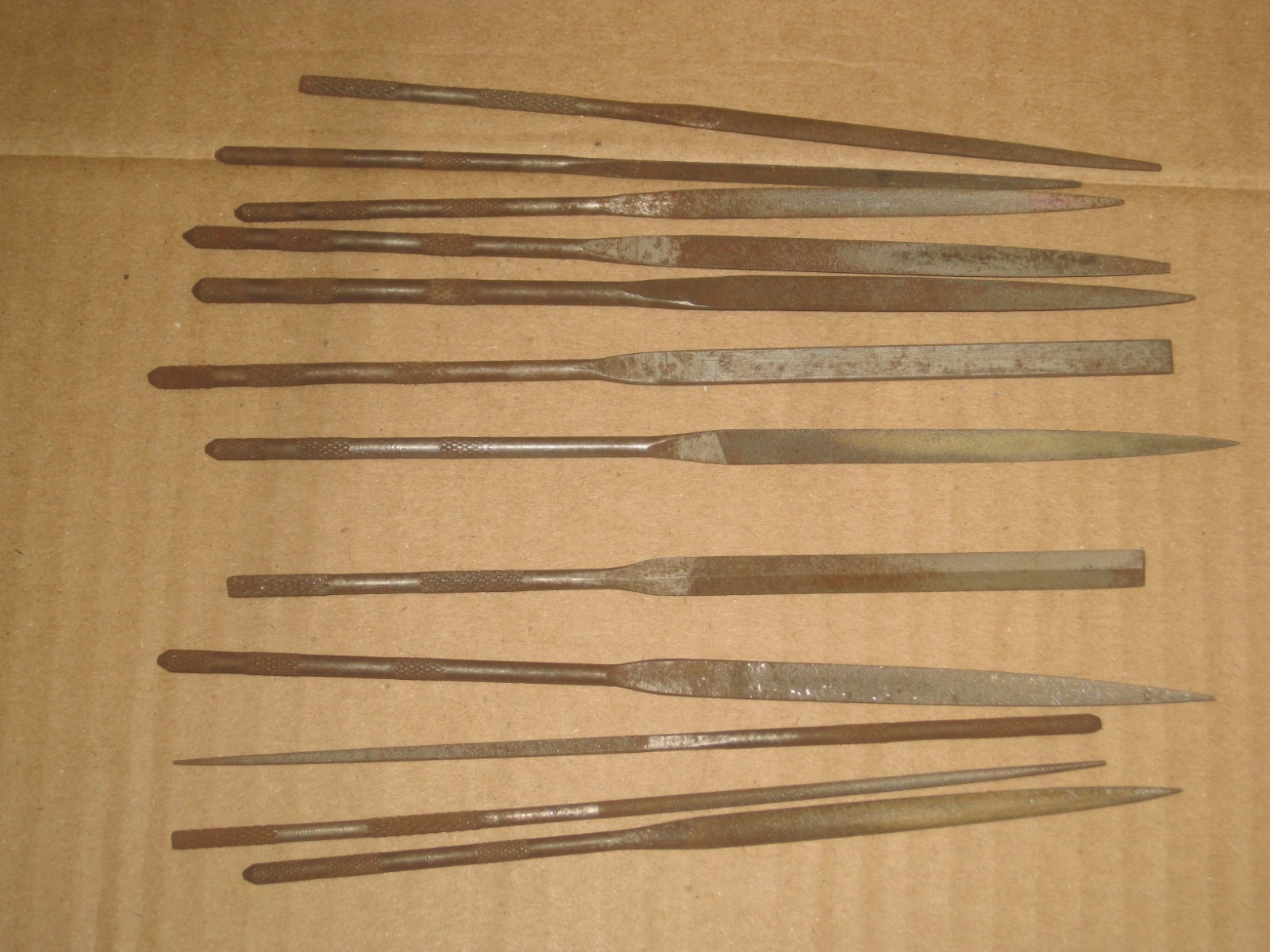 Mix set of 12 Swiss Pattern Files Nicholson,Usine Vallorbe and Antoine Glards