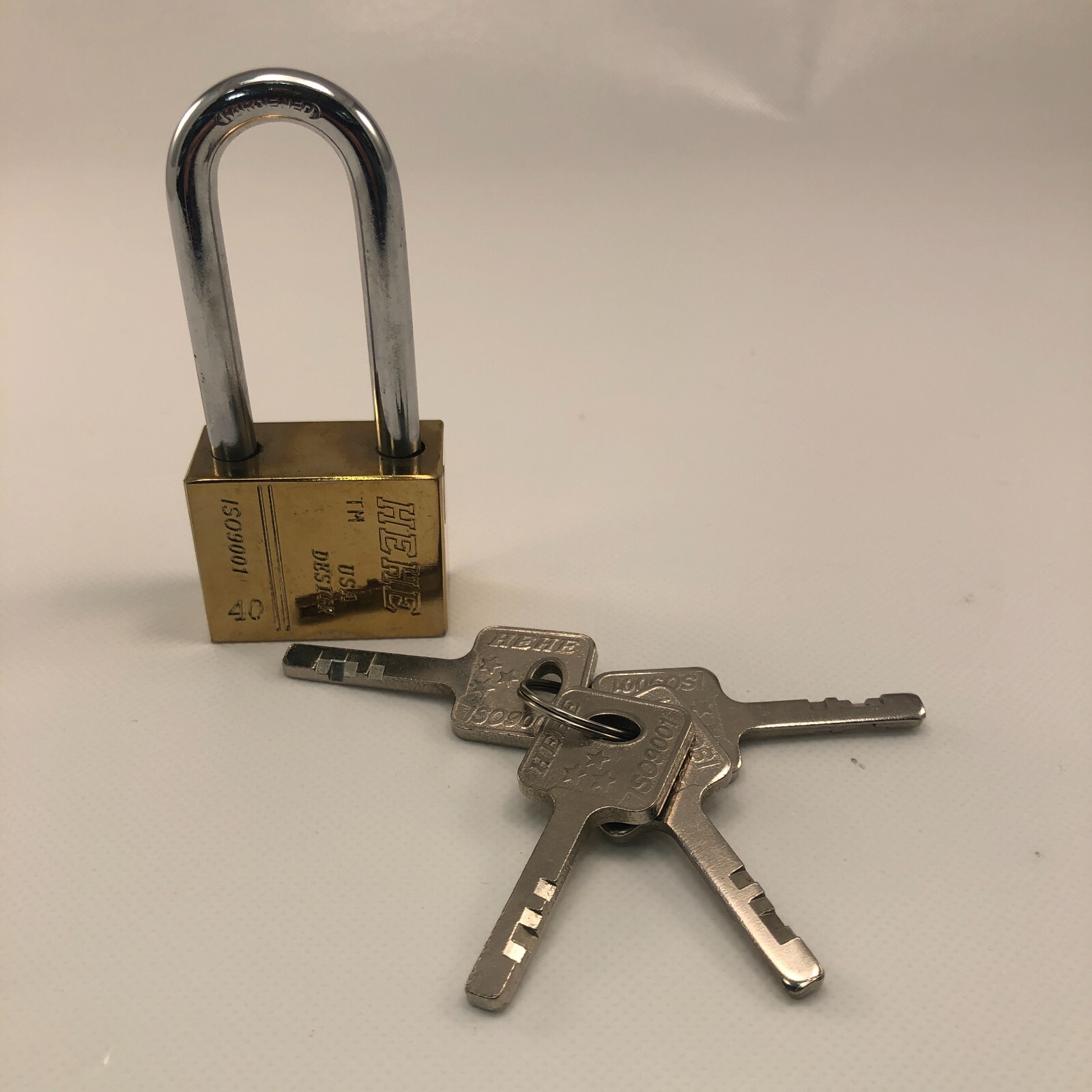 HEHE Padlock, #40 USA design 4-KEYS EGYPTIAN Nice Fast Ship