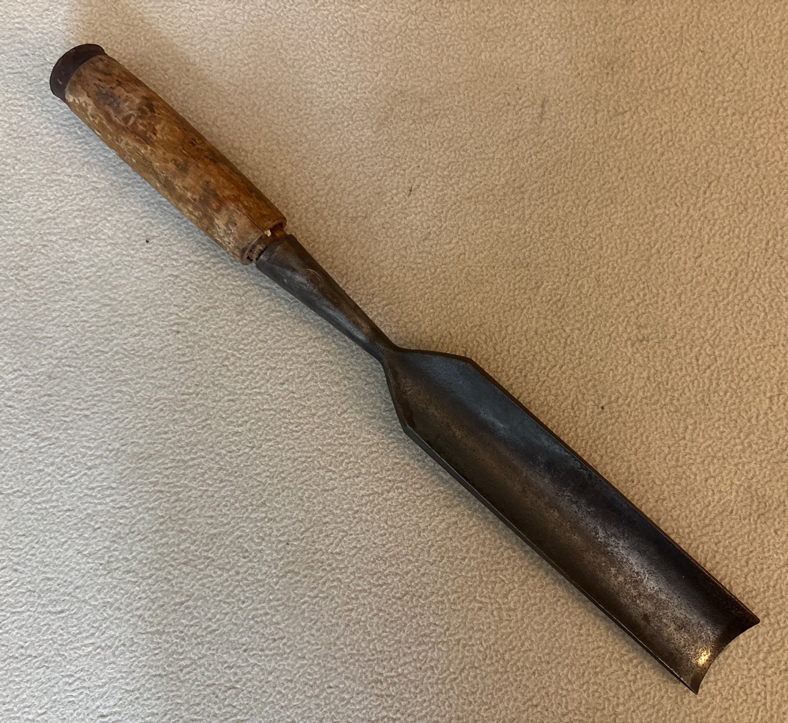 Antique Peck Stowe & Wilcox P.S. & W. 1-1/2” Timber Framing Gouge Chisel