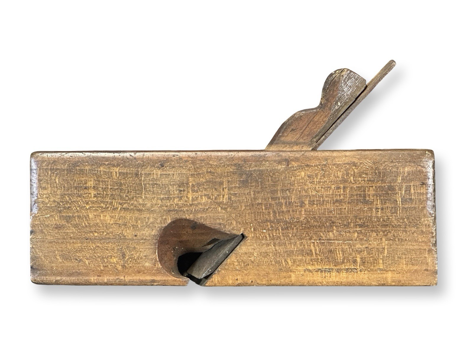 Antique 19th Century Wooden Skew Rabbet Plane Carpenter Woodworking Hand Tool.