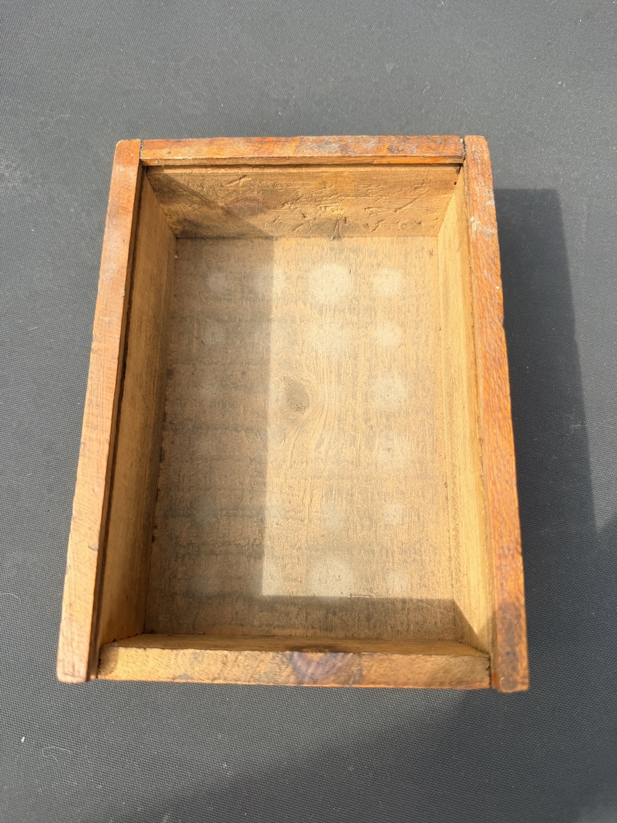 Vintage MAYHEW Cold Chisel Wooden Box with 24 Holes in Sliding Top