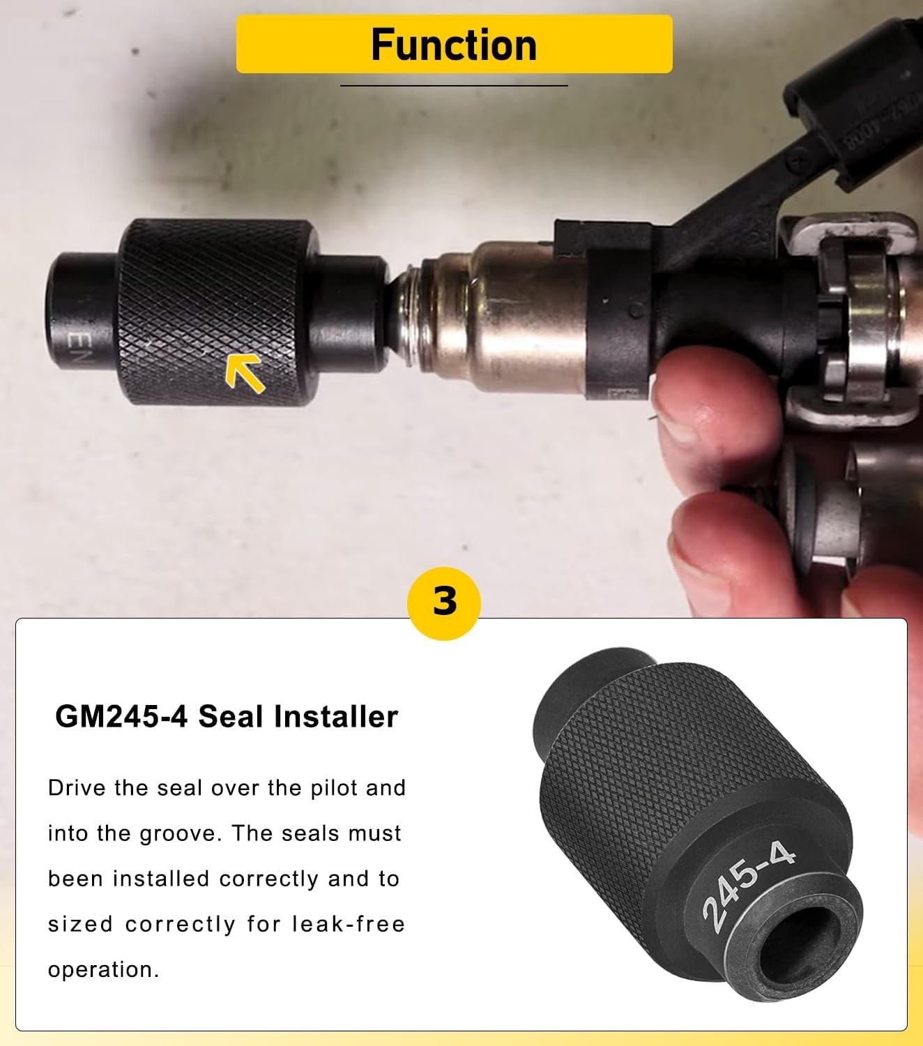 GM245 Fuel Injector Seal Tools – Replacement Set For GM and Subaru Vehicles, GM