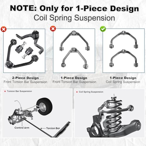 Front Upper Control Arms w/Ball Joints + Tie Rods Sway Bars Suspension Kit