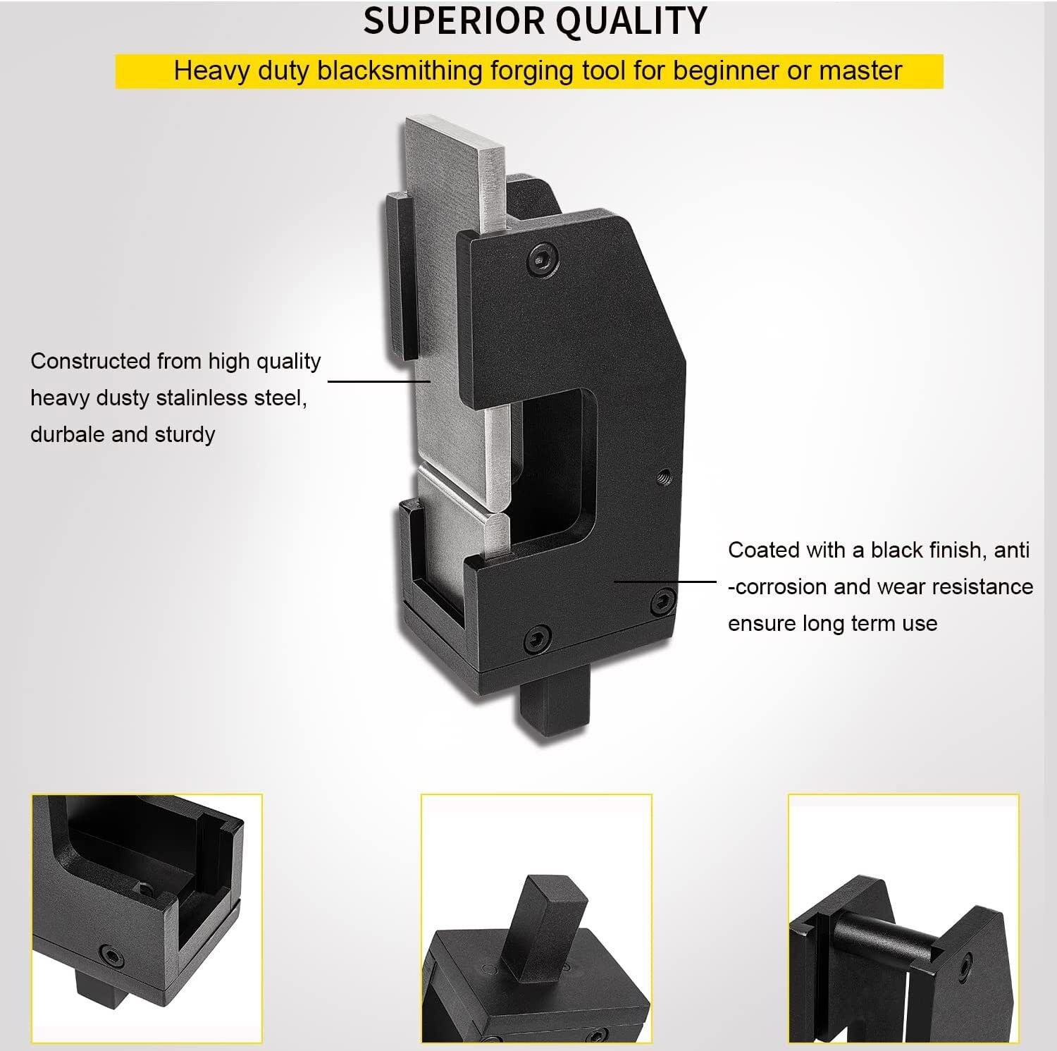 Blacksmith G2 Guillotine Tool Use for Round or Square Shoulders Flat Dies Round