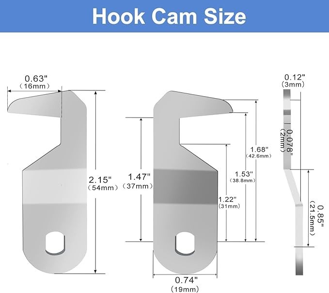 Harbor Freight Tool Cart Lock – Zinc Alloy (5/8 Inch 1 Pack-Black) – Hook Cam