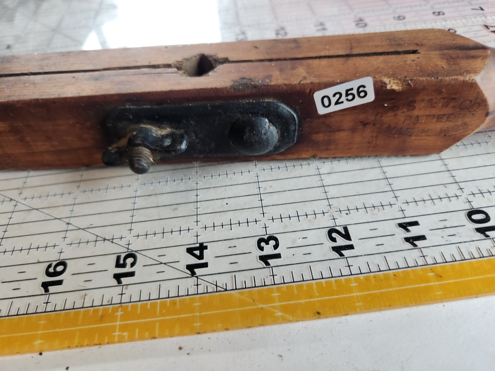 Antique P.S. & W. Co. T-Handle Auger Drill Pat. Mar 20 1888 Timber Barn Tool