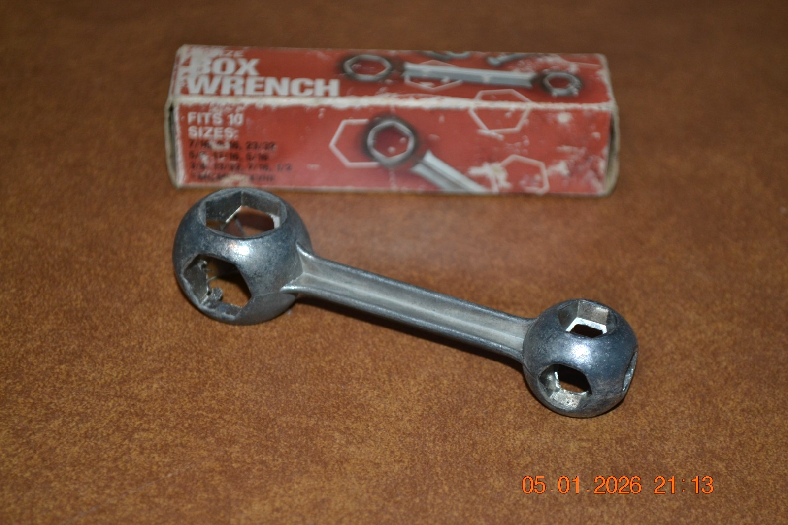 Vintage 1988 REGAL Dog Bone Box Wrench 10 Size Multi Tool #8650