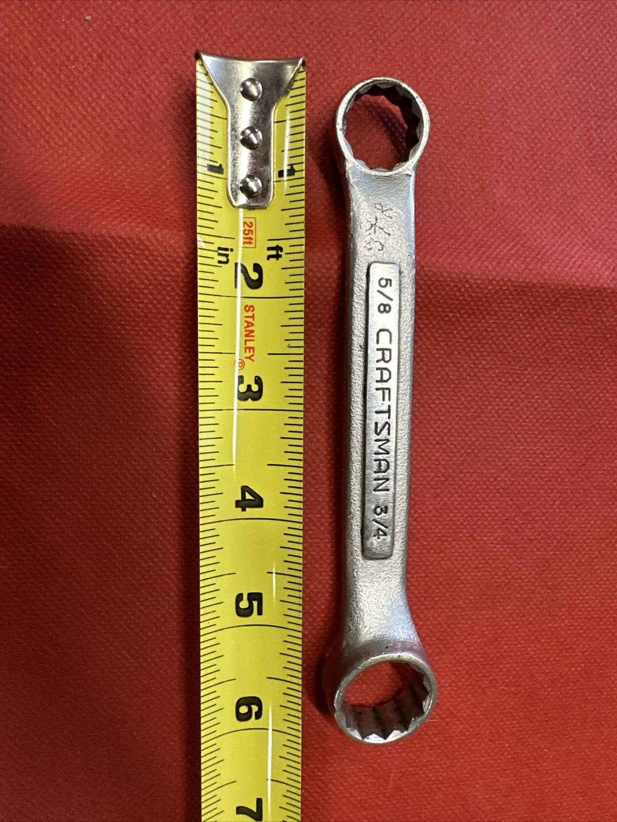 Vintage Craftsman Tools Short Pattern Double Box End Wrench, 5/8″ X 3/4″ Vseries