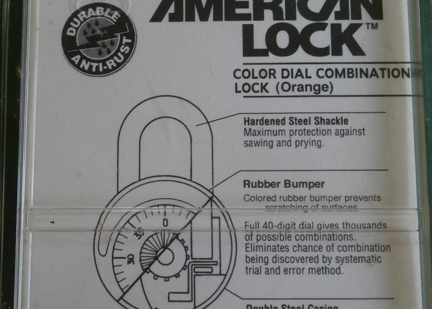 American Lock Rotary Combination School Pack Orange Industrial Grade Security