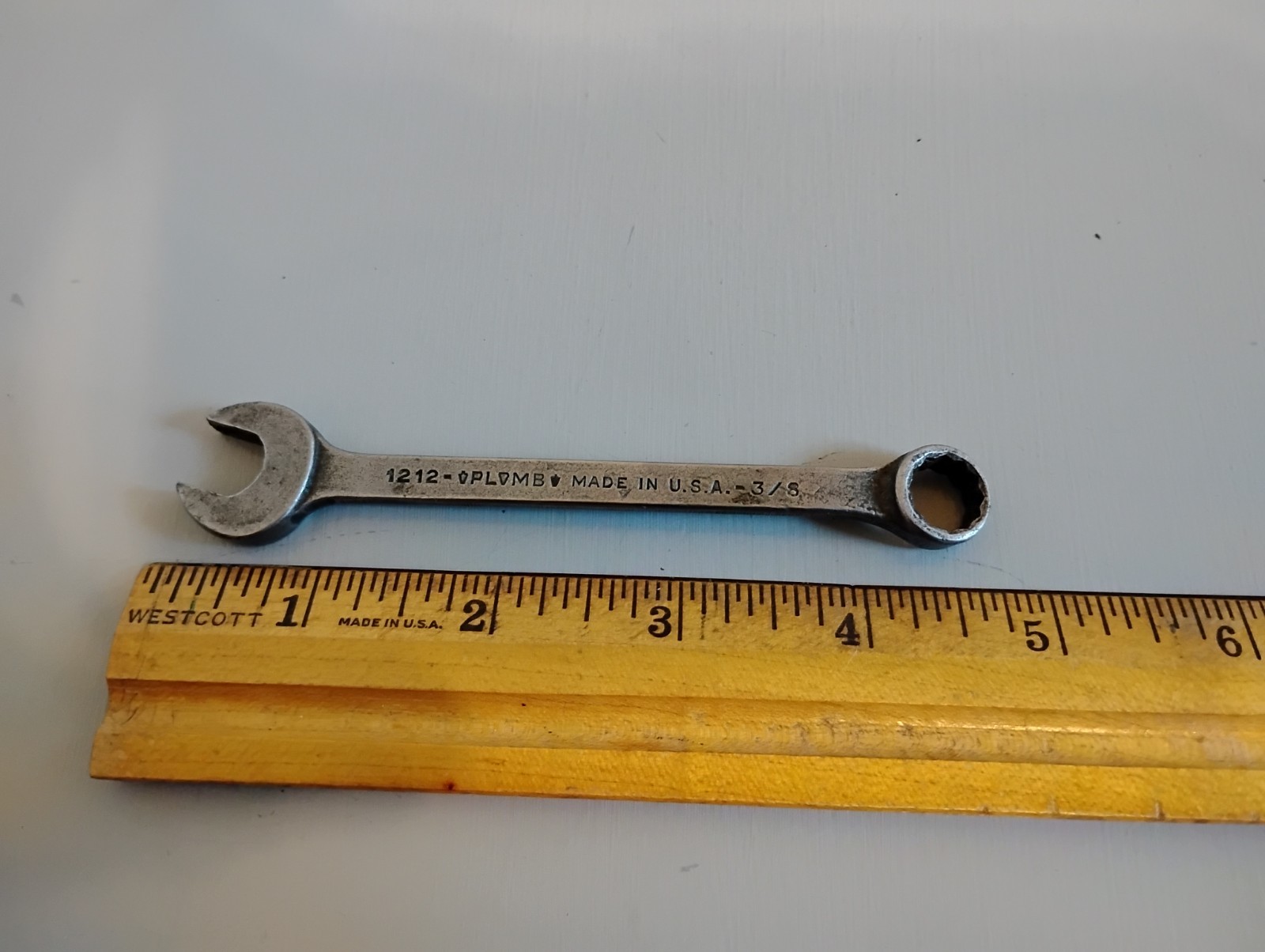 Vintage Plomb 1212 3/8″ Combo Wrench. Made in USA