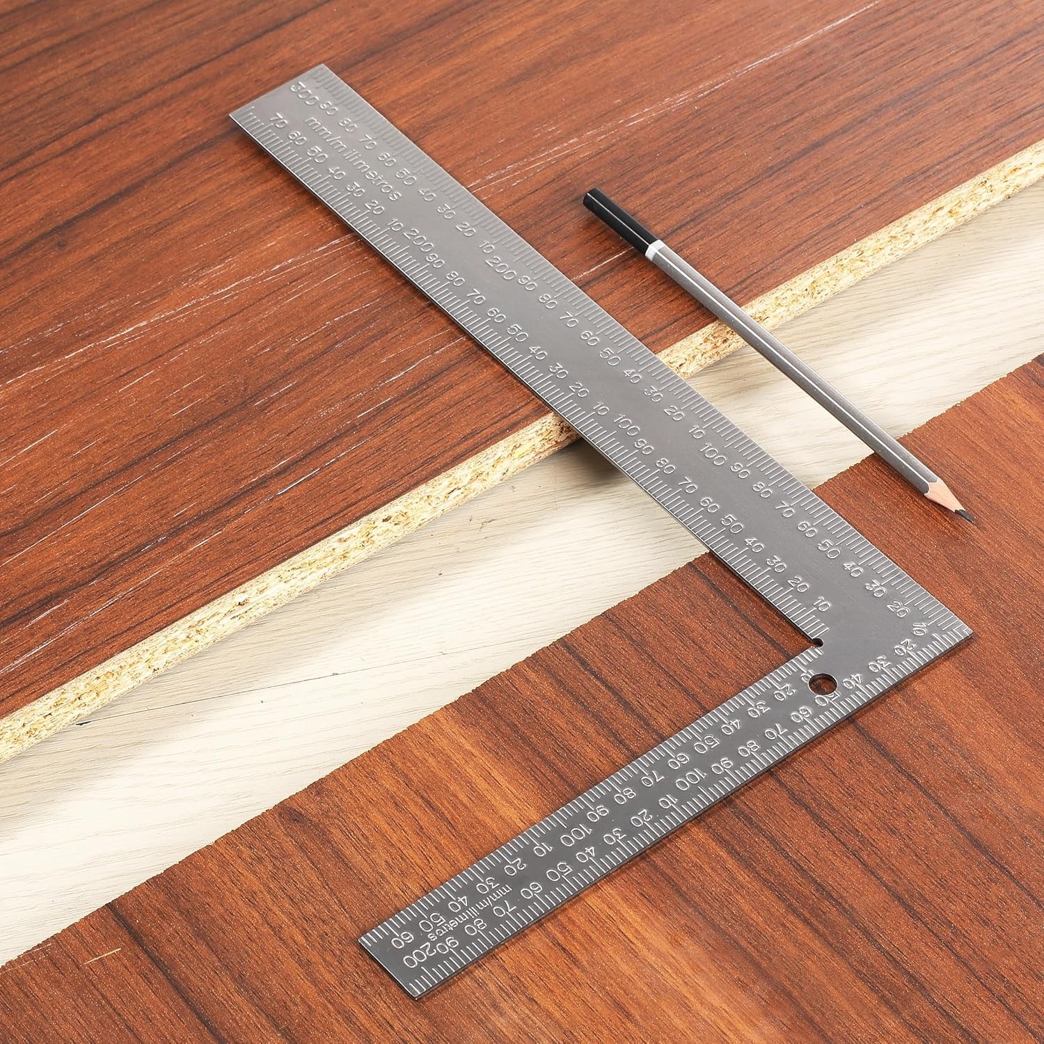 Metal Carpenter Square 8×12 Imperial Metric Precision Tool Woodworking Framin…
