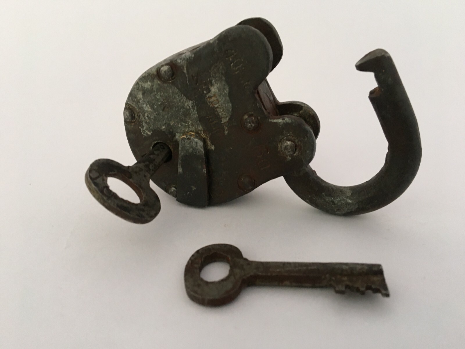 Lock Vintage Iron Padlock With 2 Key Rich Patina Made In India Collective Rusty
