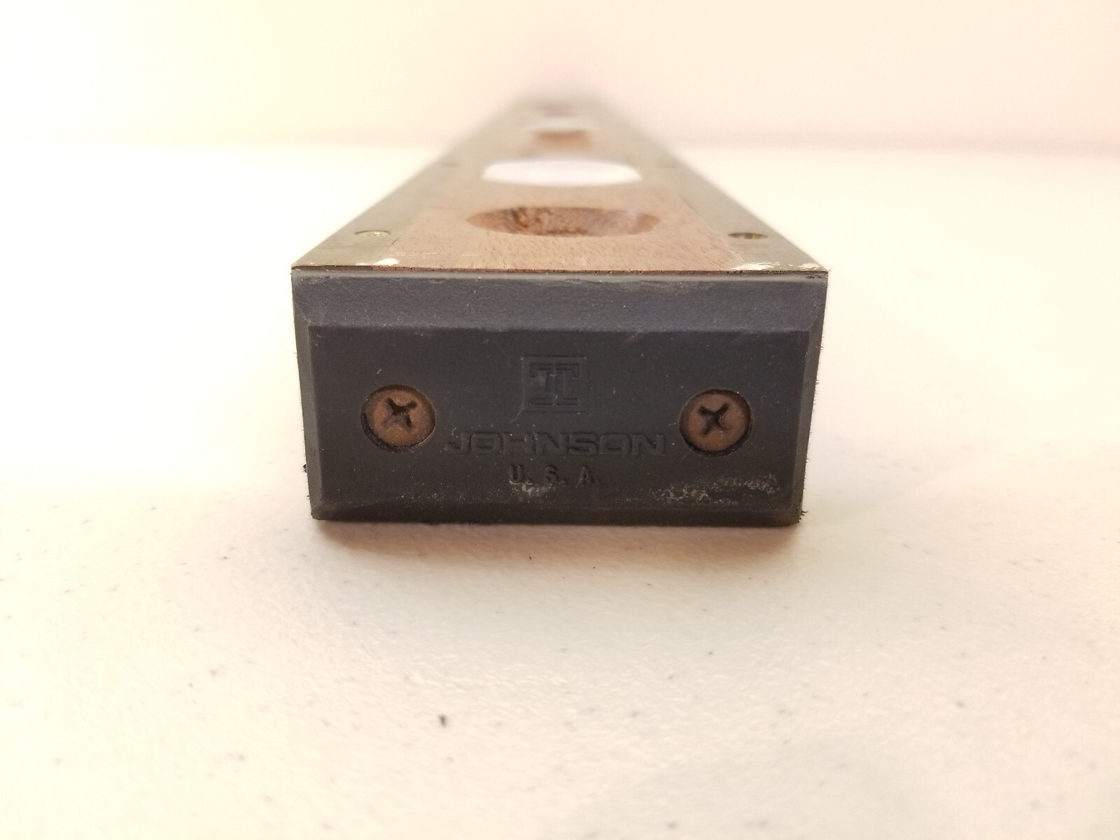 Johnson Level & Tool Number 624 – 24-Inch Flat Brass Mahogany Level EXCELLENT!