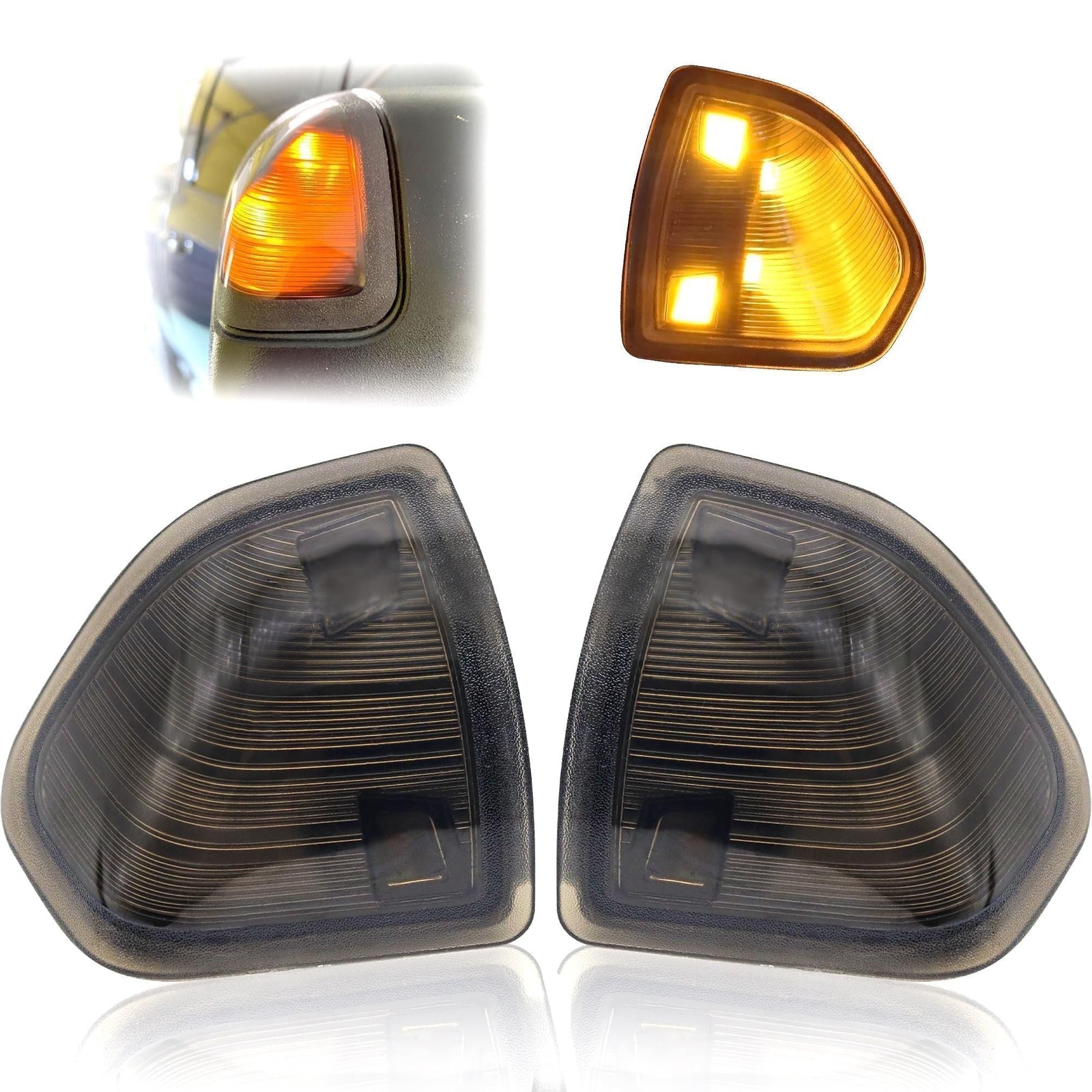 2Pcs LED Side Mirror Turn Signal Light Left Driver and Right Passenger Side L…