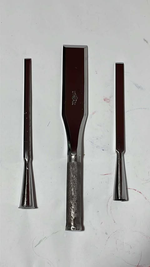 Restored Vintage Shapleigh Diamond Edge 1-1/2″ Chisel + 2 others