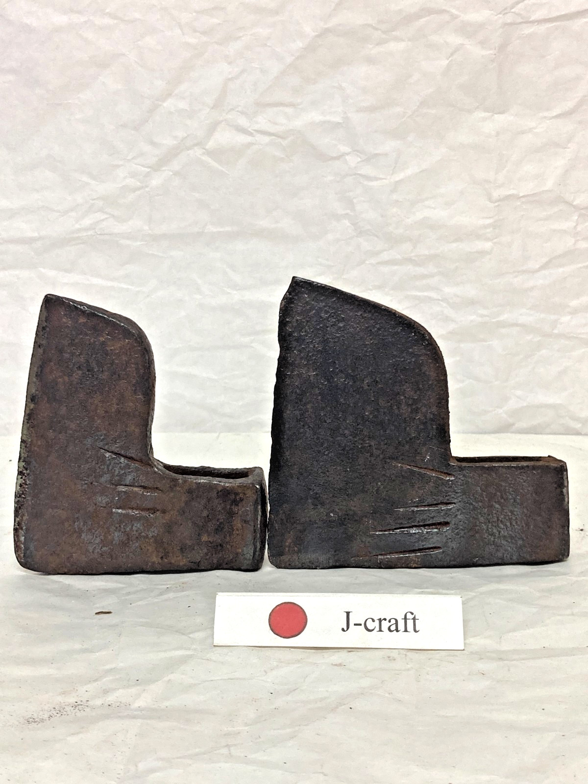 2 Vintage Japanese Axe Heads Blade Only Woodworking Carpenter Tool