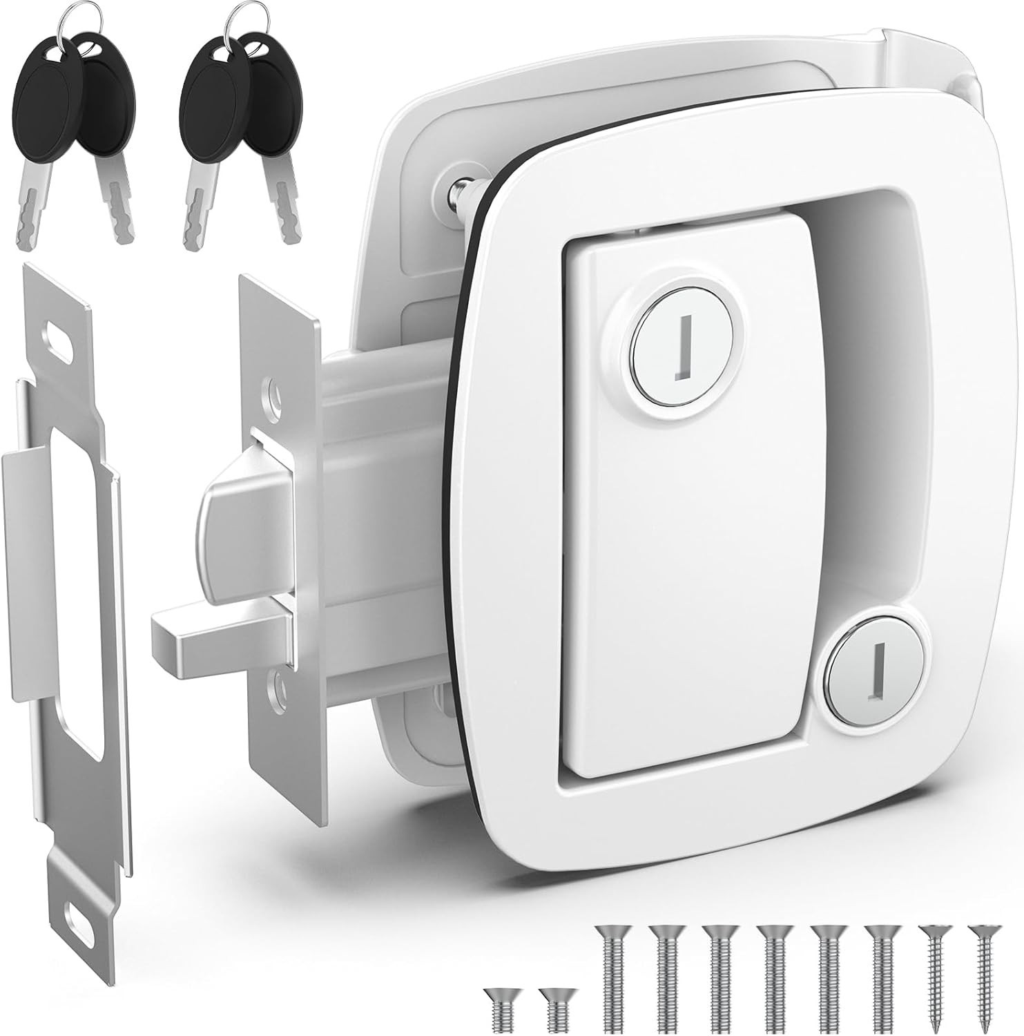 RV Door Lock , Aluminum Alloy Upgraded Lighter RV Door Latch with Paddle Dead…