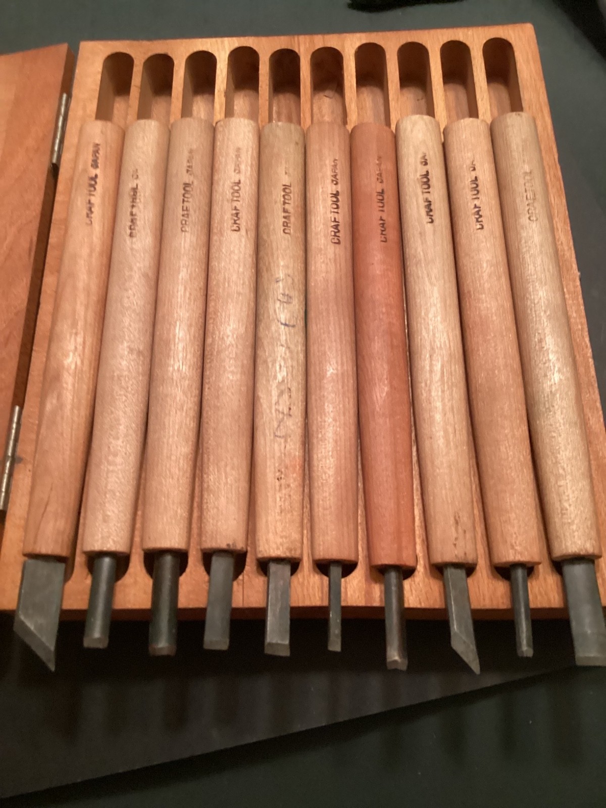 Vintage Craft Tool 10 Piece Model Carving Chisel Set Japan Nice!