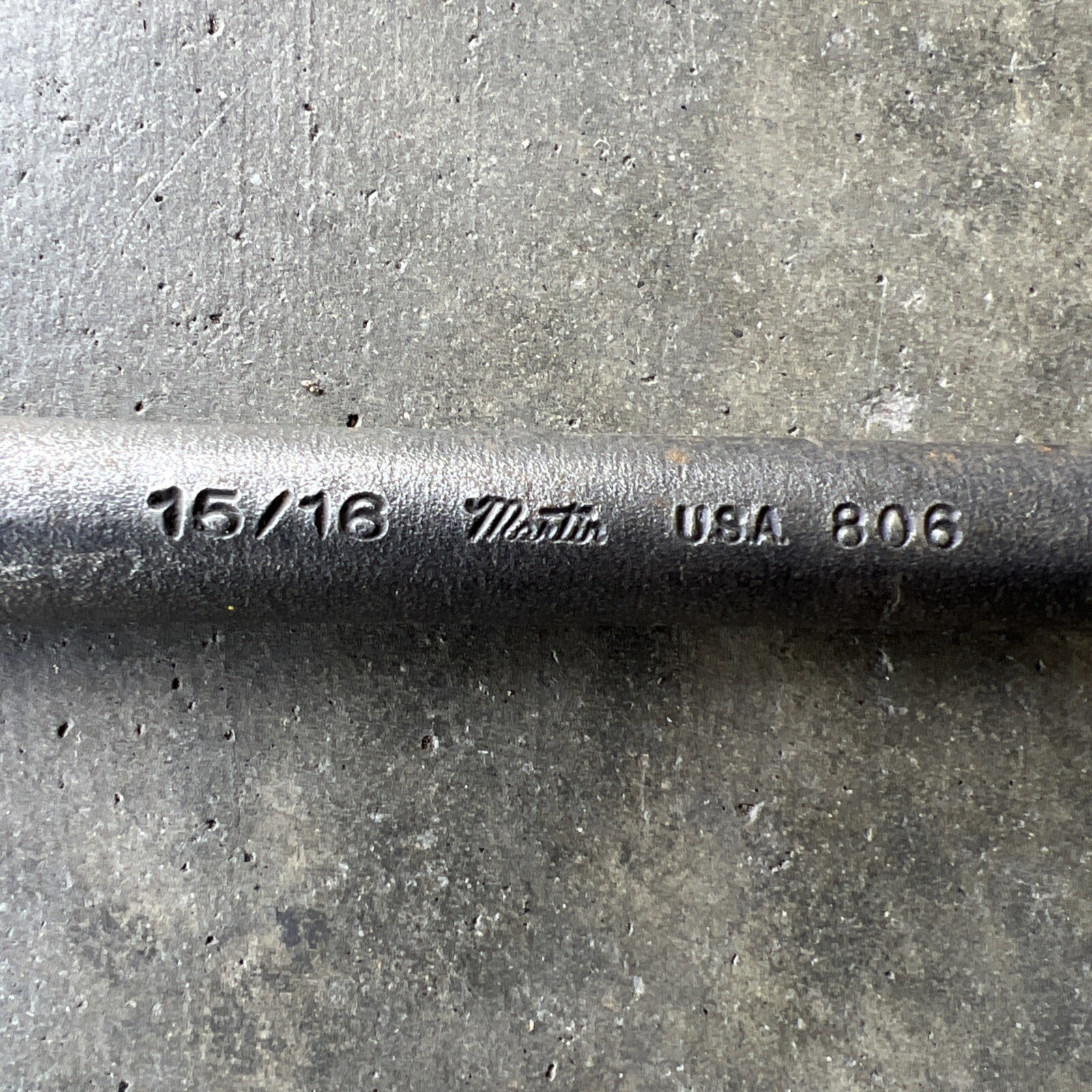 Martin 15/16″ 12 Point Flat Box Wrench Round Handle 806 USA Vintage