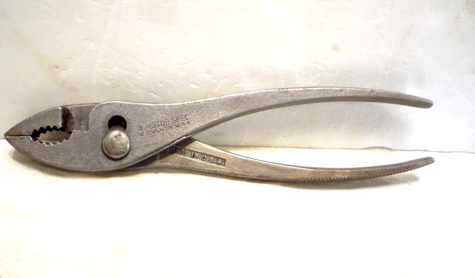 Vintage Motor Spec K18 Slip Joint Pliers 8″ – Duluth, MN USA – NICE !