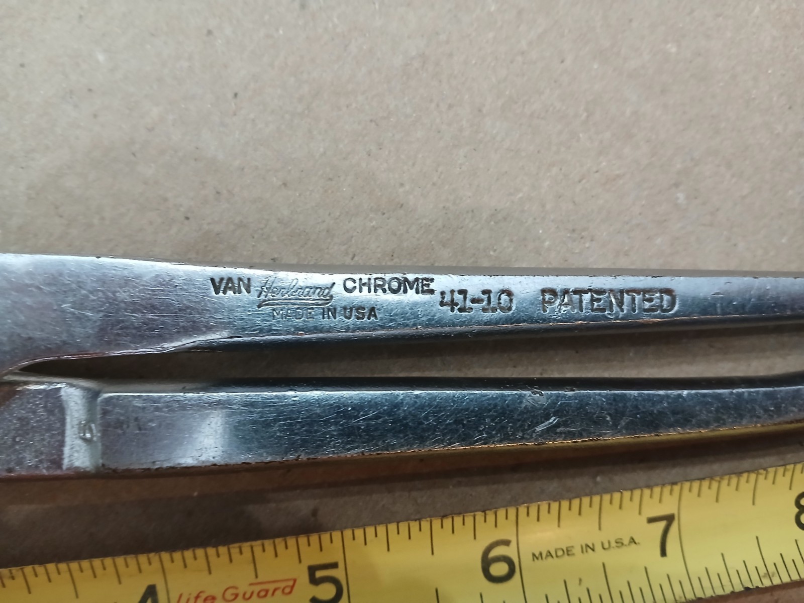 VINTAGE HERBRAND ADJUSTABLE PLIERS #41-10 VAN CHROME MADE IN USA PATENTED