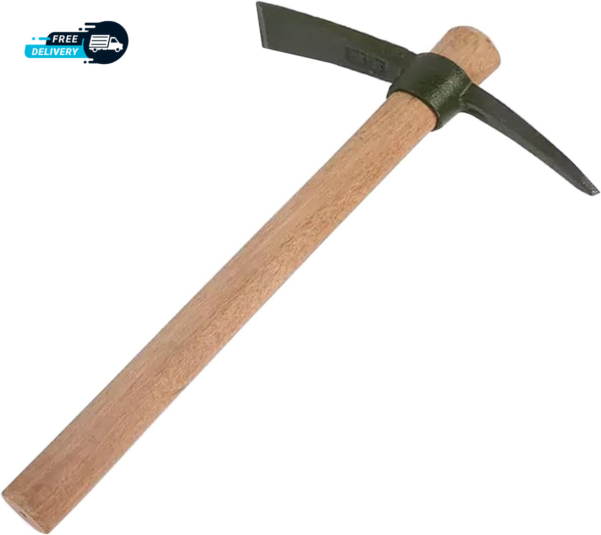 Forged Heat Treated One Piece Intact Cast Iron Hoe Weeding Garden Pick Axe