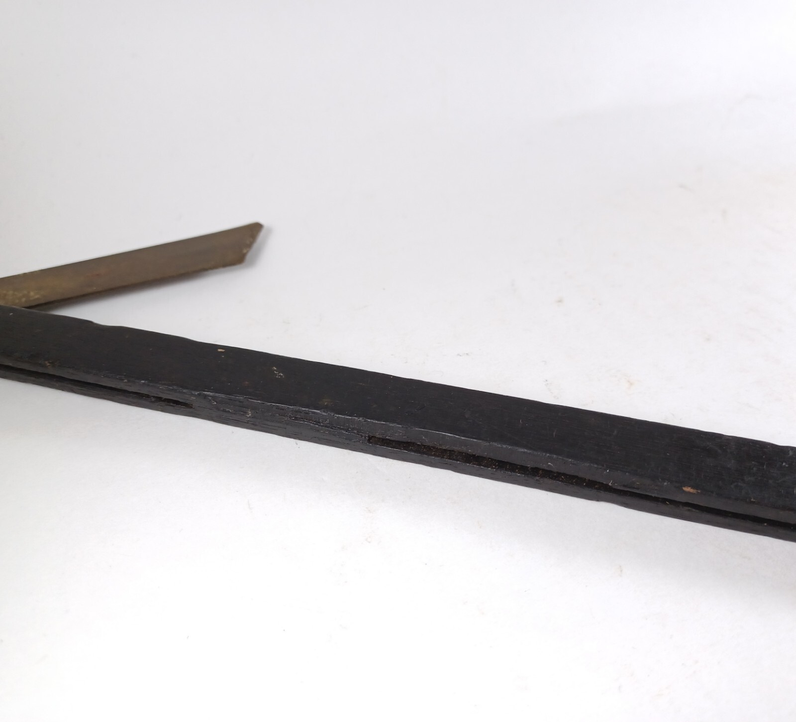 Antique Brass & Ebony Wood Shipwright’s Bevel Tool, 12″