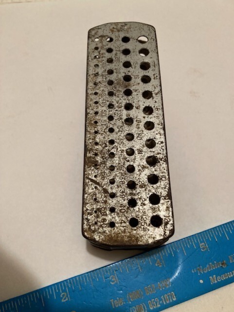 MADE IN USA -RARE STEEL 60 SLOT # 1 – 60- SMALL STANDING DRILL BIT INDEX