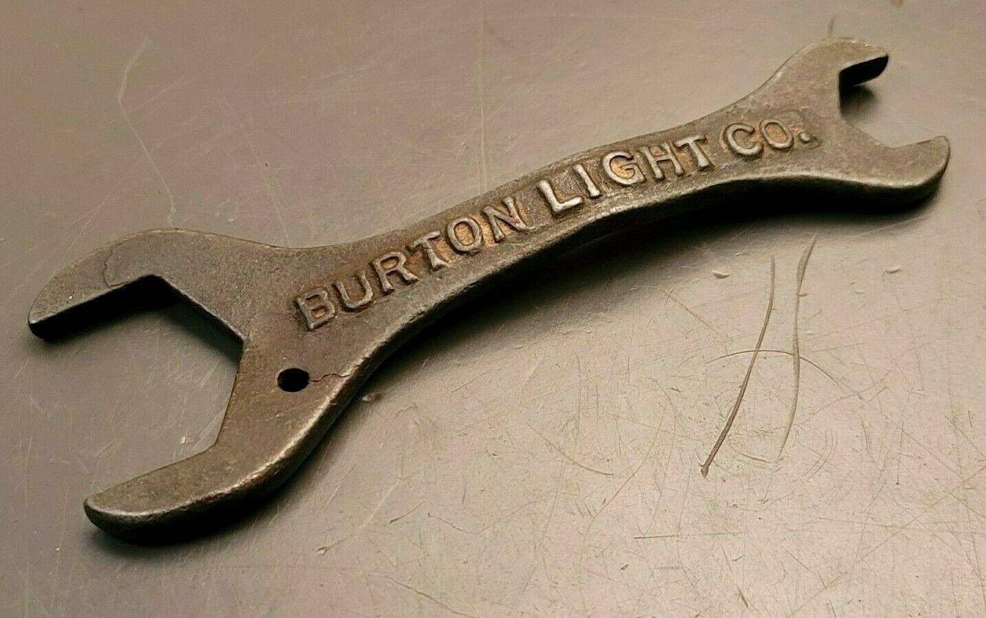 Vintage Burton Light Co. Open Ended Wrench Tool 5.25″ Length Old Tool