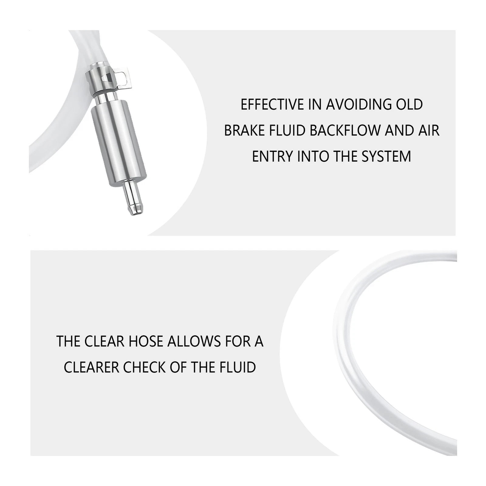 Car Brake Bleeder Hose with Check Valve – Universal Fluid Bleeder Tool