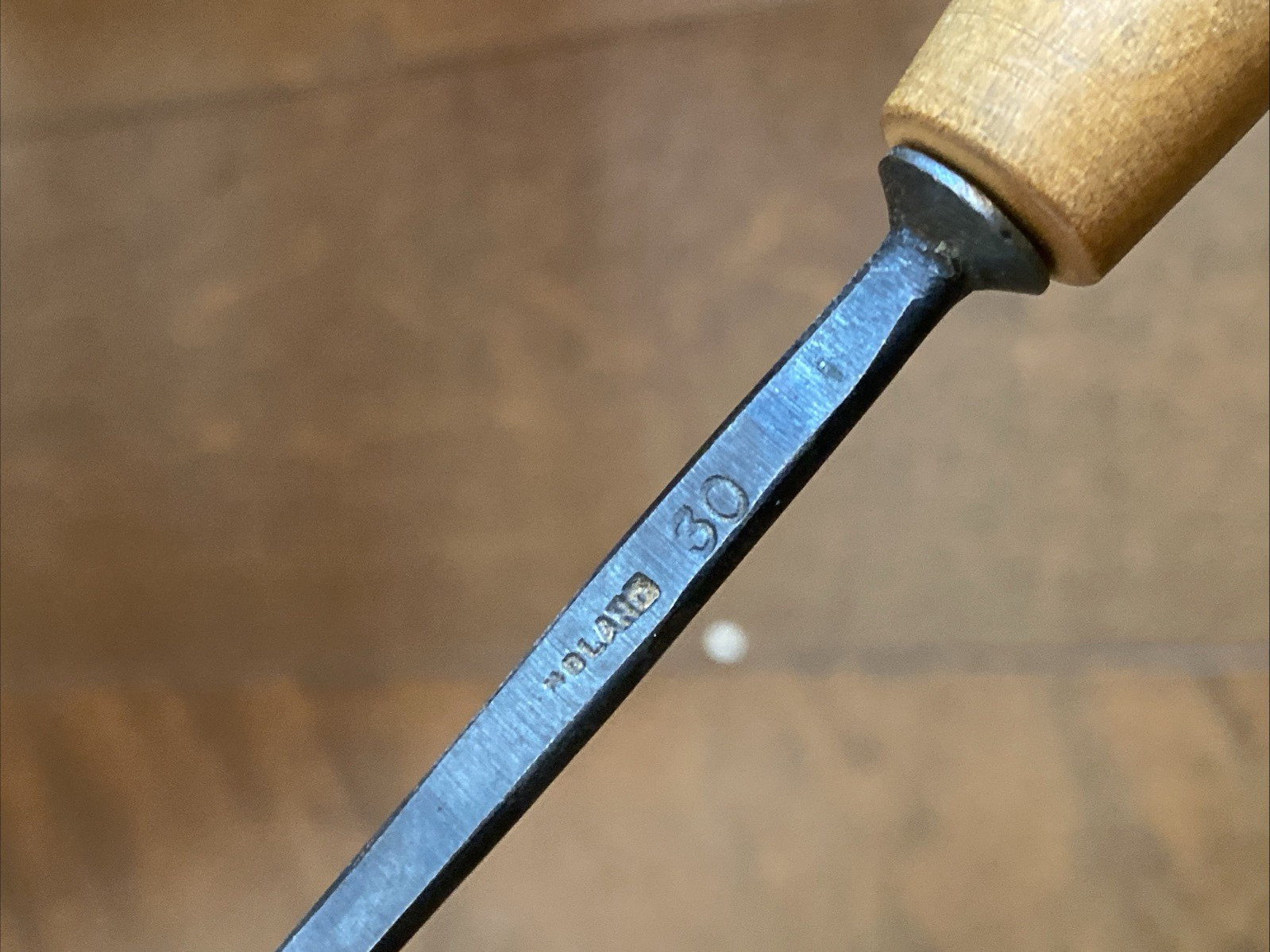 Vintage SJ Addis #30 1/8″ Carving Wood Gouge Woodworking Old Tool London 1890s