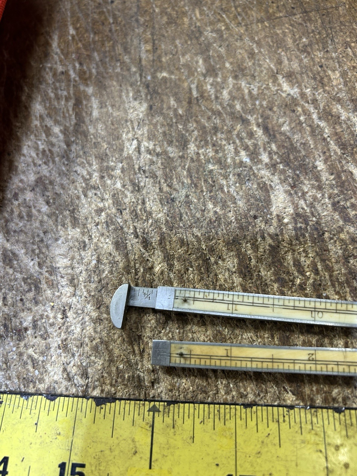 Vintage Stanley No. 40 German Silver Four-Fold 12″ Rule Ruler With Caliper