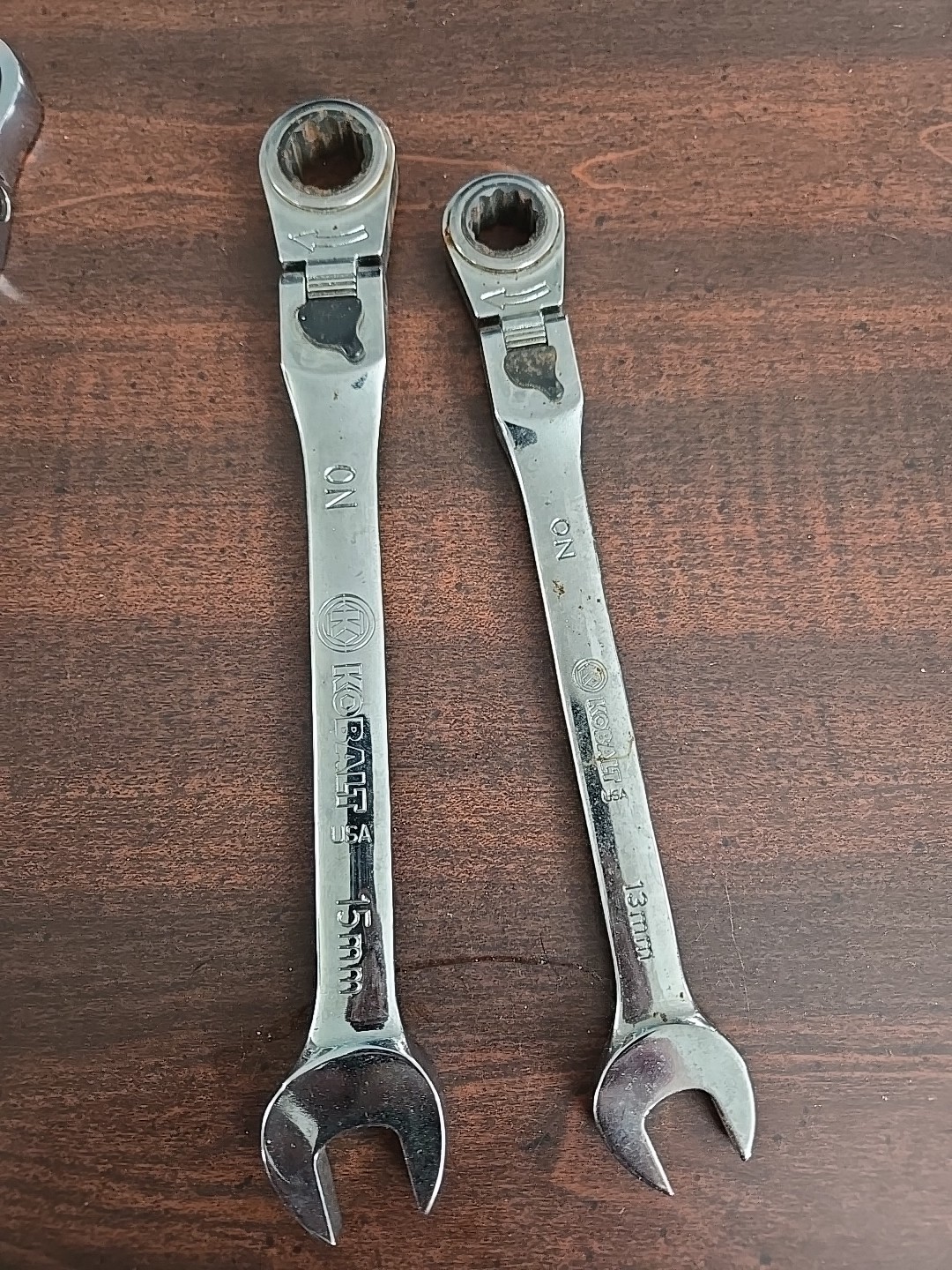 Lot Of 4 Kobalt Gear Wrenches