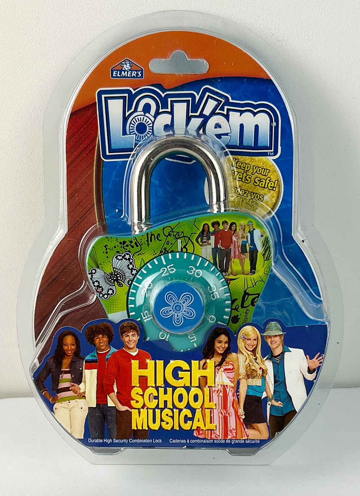 NEW 2008 Elmer’s Lock’em High School Musical Guitar-Shaped Combination Lock