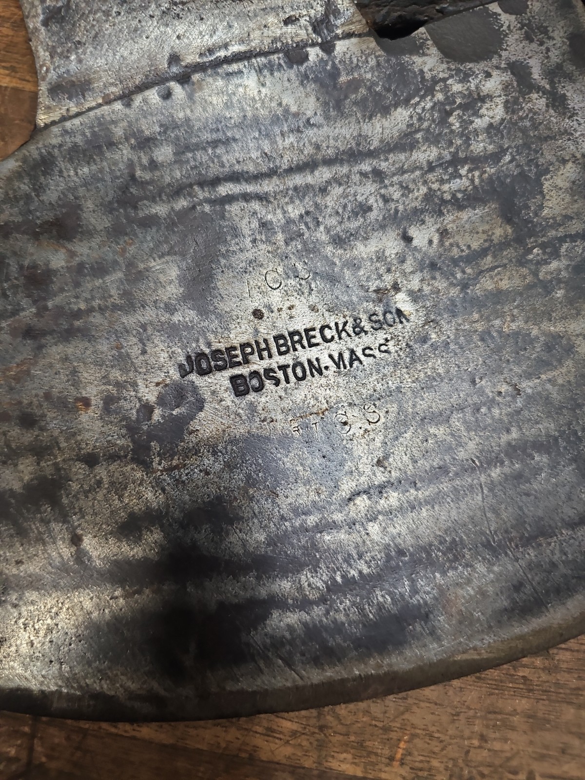 R75- Antique Joseph Breck & Sons Boston, Mass Sod Axe 1800s