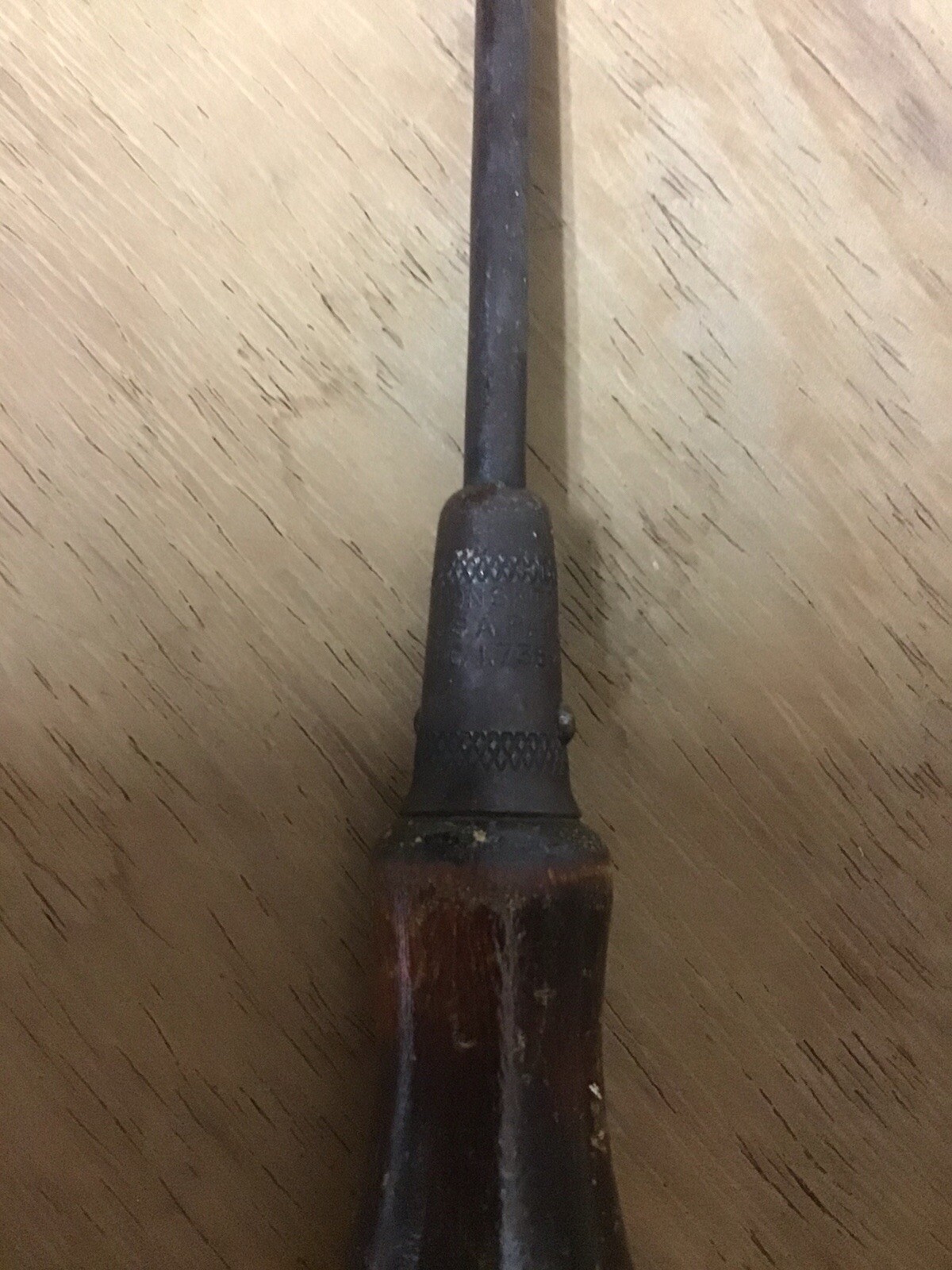 Bridgeport Hardware Mfg. Co. No. 5 Non Skid Flat Tip Screwdriver / Patent 1929