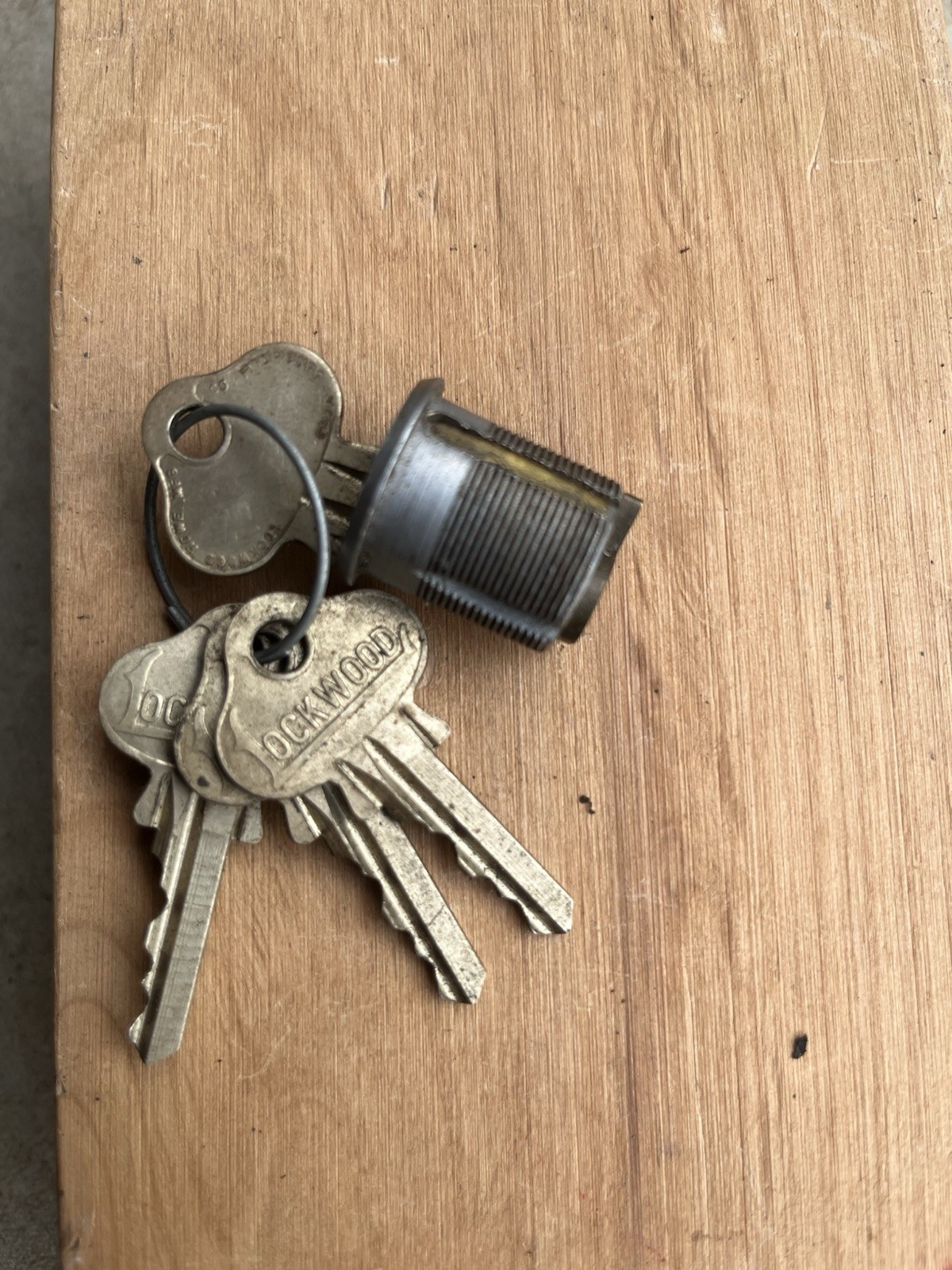 Rare Peanut Lock Cylinder (mini Mortise) Lockwood Keyway Working With Keys