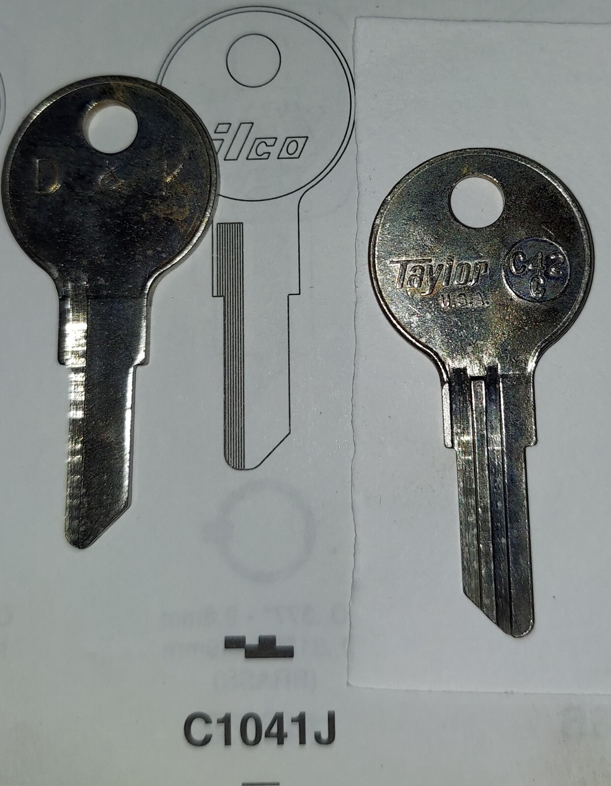 Chicago, C1041J, K-35M, K736, C42C, Vintage Key Blank