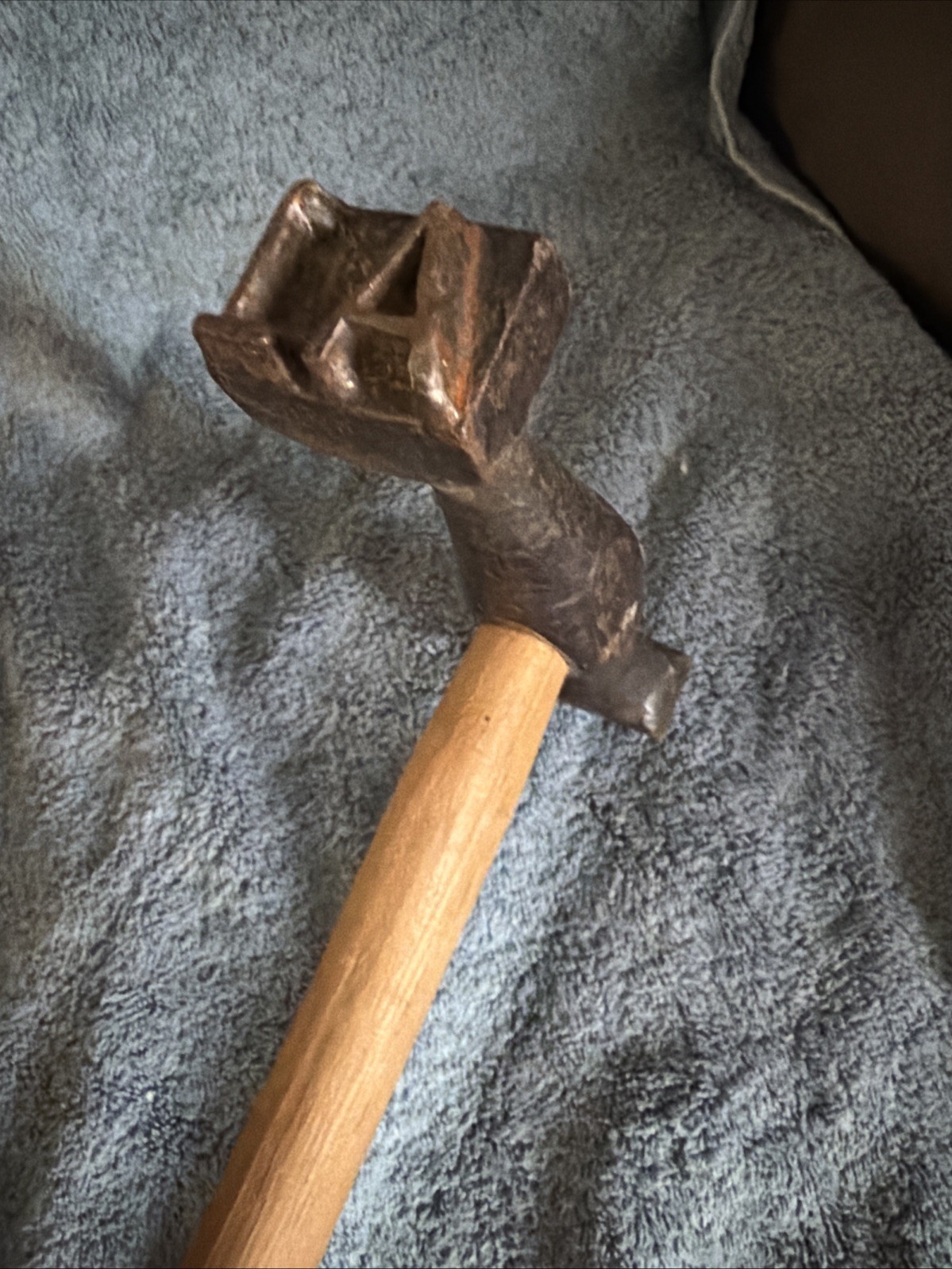 Antique Log Marking Hammer Timber Brand Cast Iron A1 Logging Logger Vintage Tool