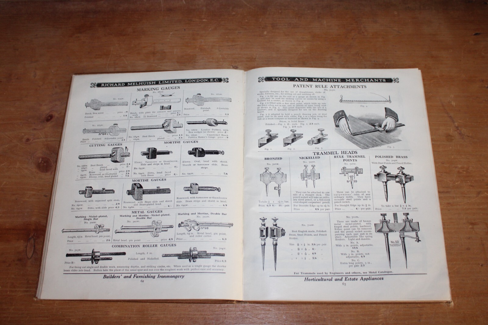 1925 Melhuish’s Woodworker’s Catalog No. 25 Fetter Lane, London