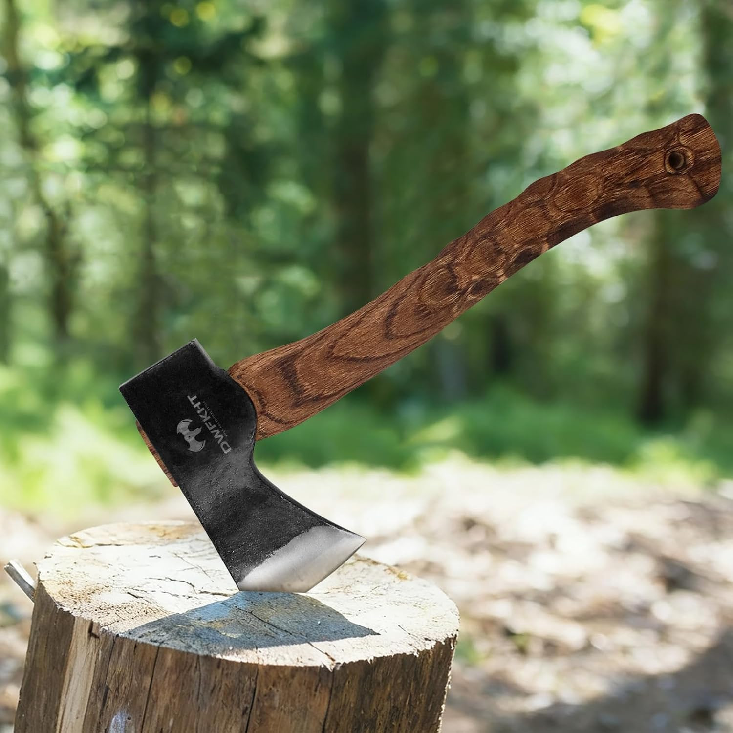 14.6″ Hatchet, Camping Axe with Sheath, Bushcraft Hatchet with 1065 Carbon Steel