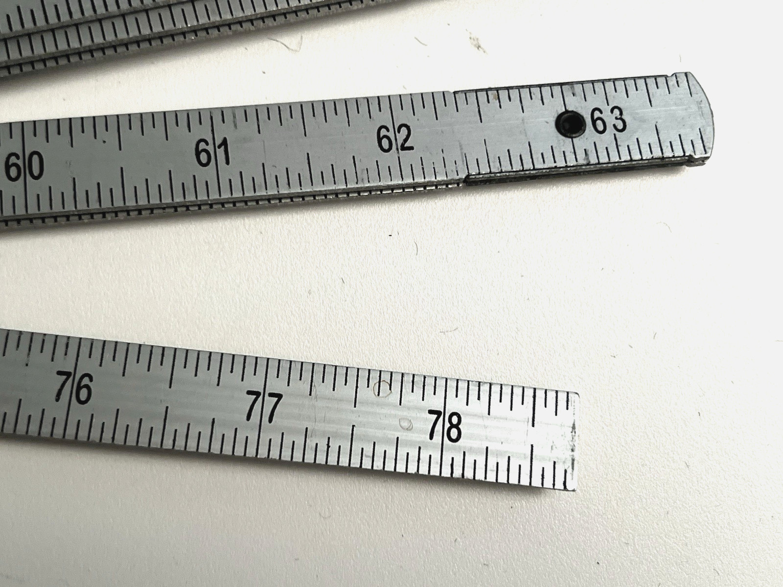 Vintage Aluminum Folding 78 3/4” Metal Carpenter’s Ruler Xlnt!!!!