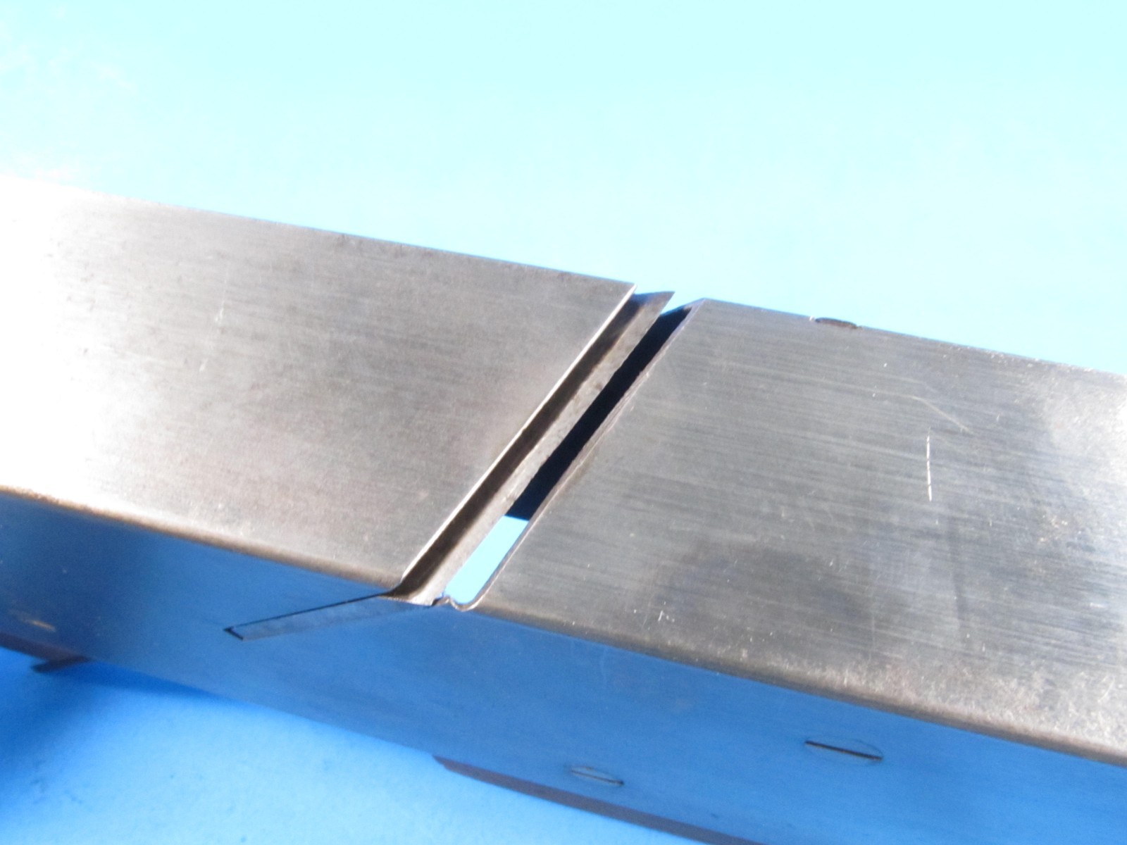 Stanley No 90 steel cased wood rabbet plane w/ spur & skewed iron