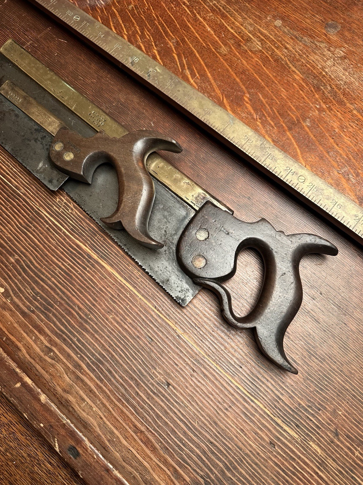 Beautiful Early Pair of Tenon & Dovetail Saws by Copley, London SE (South East)