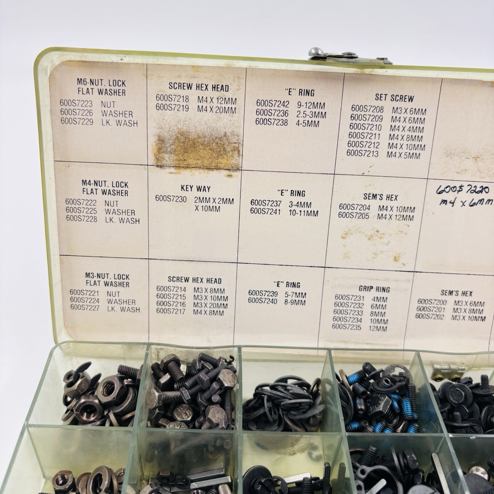 XEROX Metric Hardware Repair Parts Kit 18 Comp Plastic Box INCOMPLETE Vintage