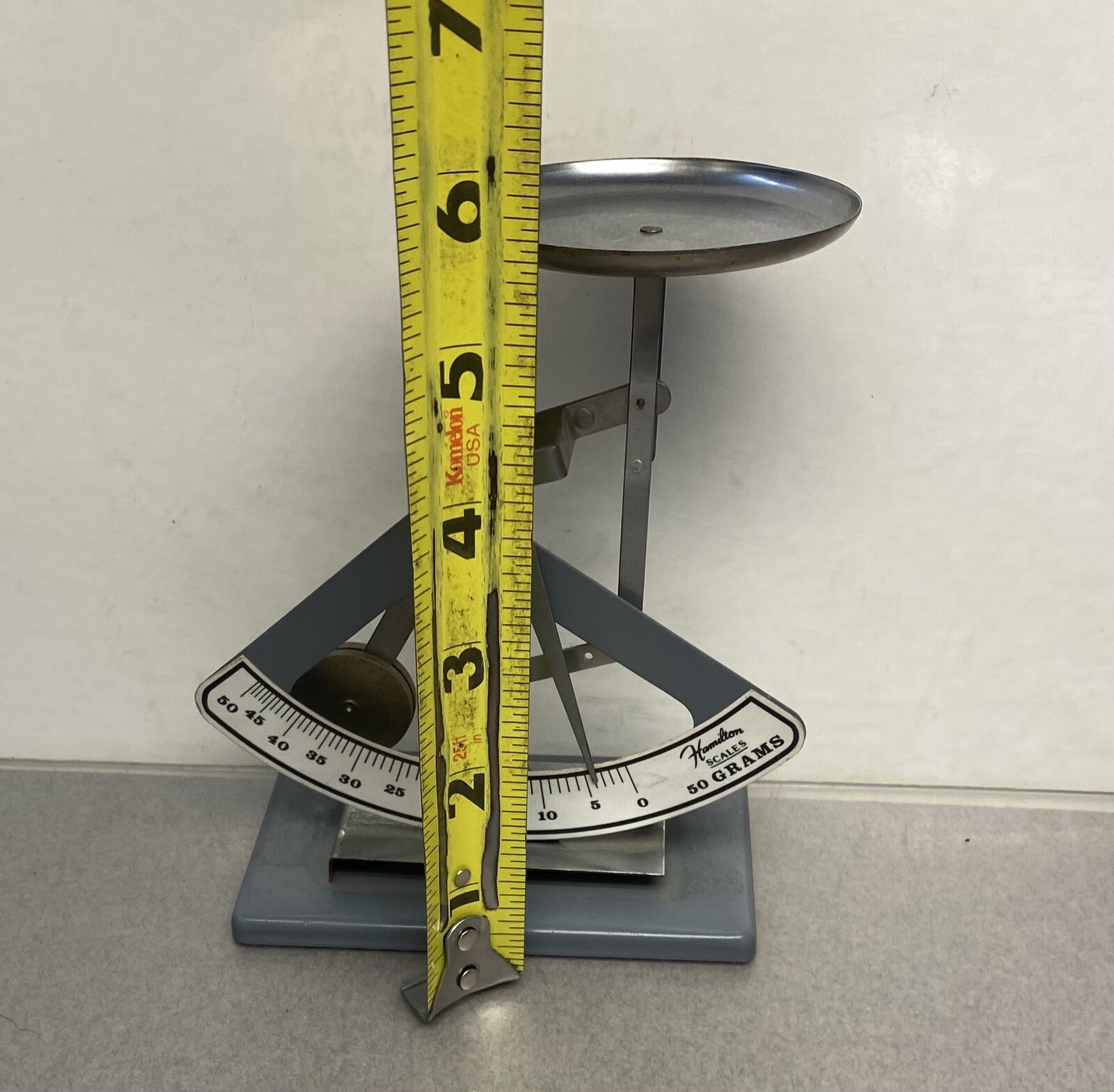 Vintage Hamilton Desk Scale 50 Grams Metal Mechanical
